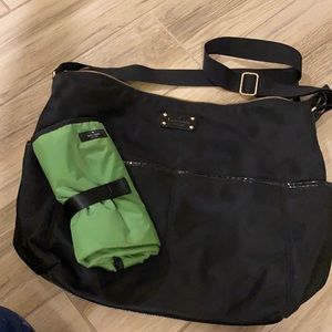 Kate spade diaper bag black w/multiple storage!